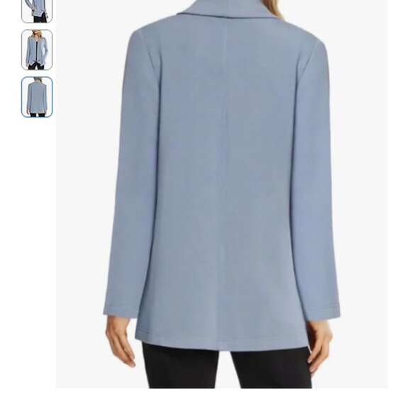 Max and Mia Lightweight draped cardigan light denim blue Medium size - Picture 2 of 8